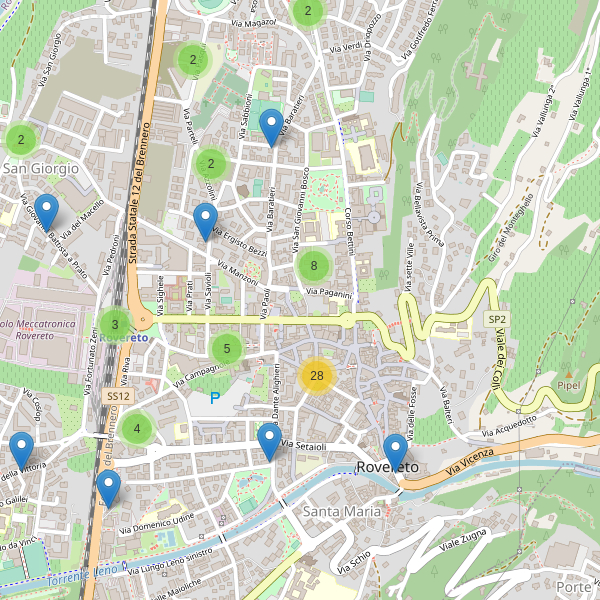 Thumbnail mappa bar di Rovereto