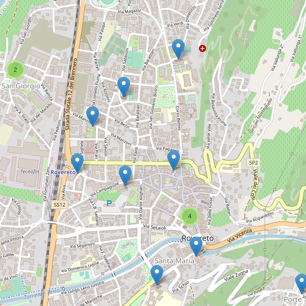Thumbnail mappa chiese di Rovereto
