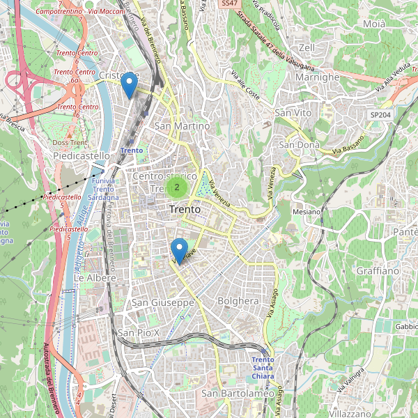 Thumbnail mappa cinema di Trento