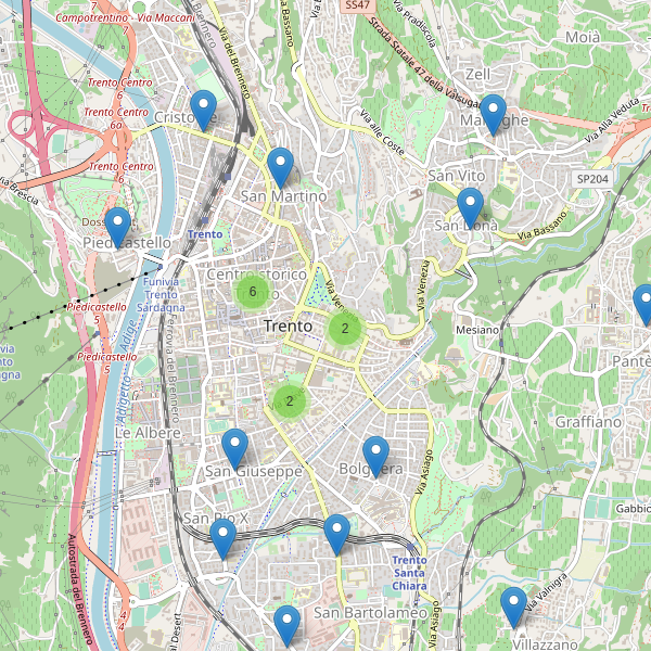 Thumbnail mappa farmacie di Trento