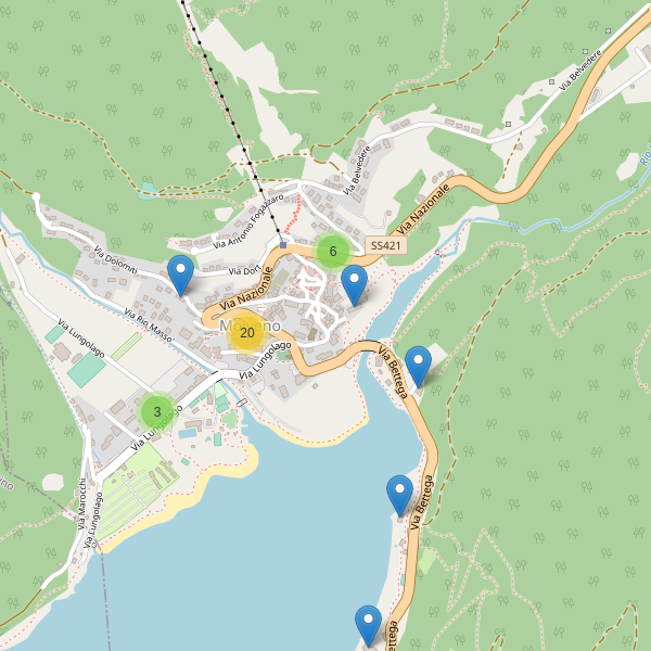 Thumbnail mappa hotel di Molveno
