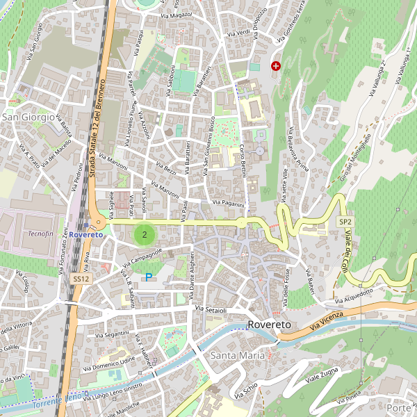 Thumbnail mappa hotel di Rovereto