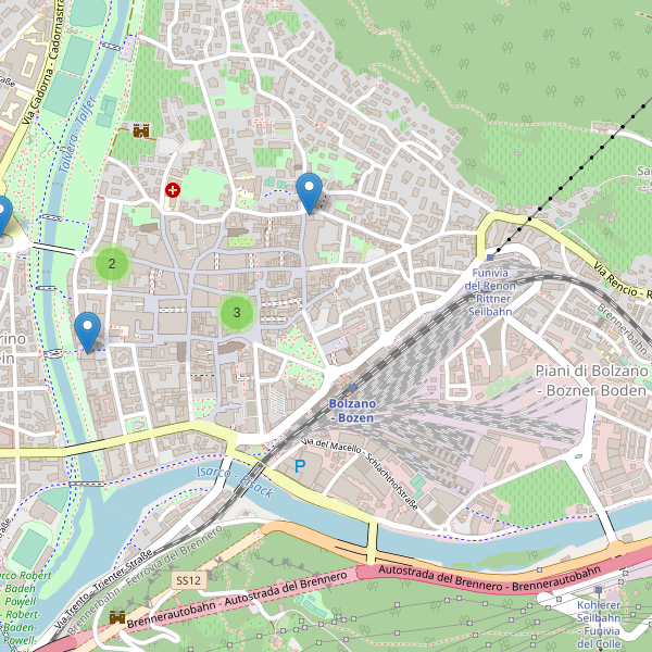 Thumbnail mappa musei di Bolzano