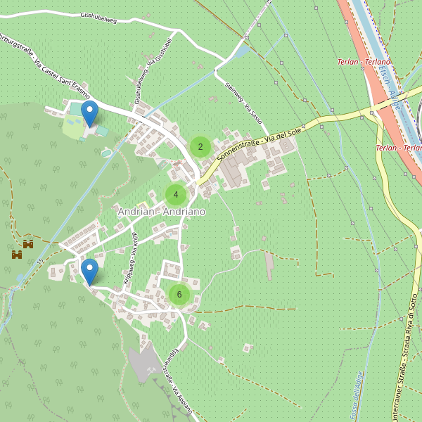 Thumbnail mappa parcheggi di Andriano