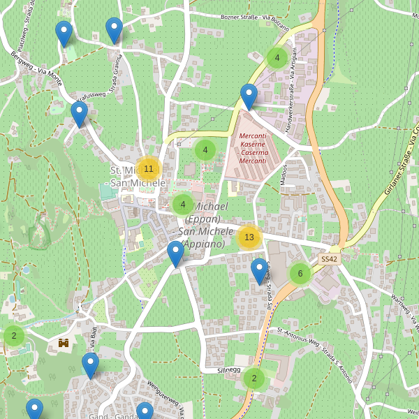 Thumbnail mappa parcheggi di Appiano sulla strada del vino