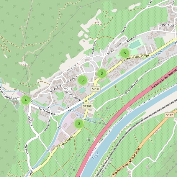 Thumbnail mappa parcheggi di Avio