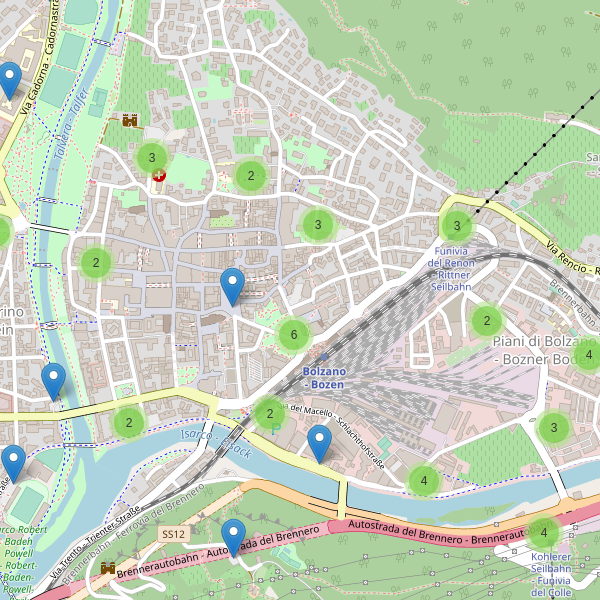 Thumbnail mappa parcheggi di Bolzano
