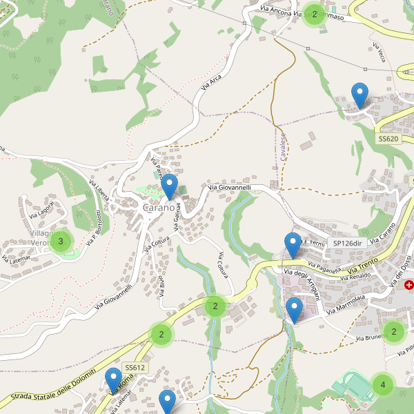 Thumbnail mappa parcheggi di Carano