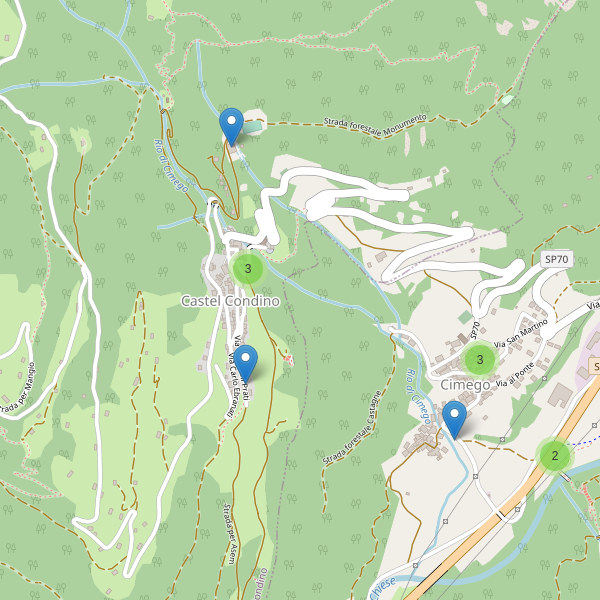 Thumbnail mappa parcheggi di Castel Condino