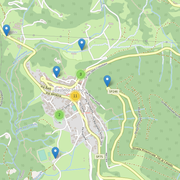 Thumbnail mappa parcheggi di Castello Tesino