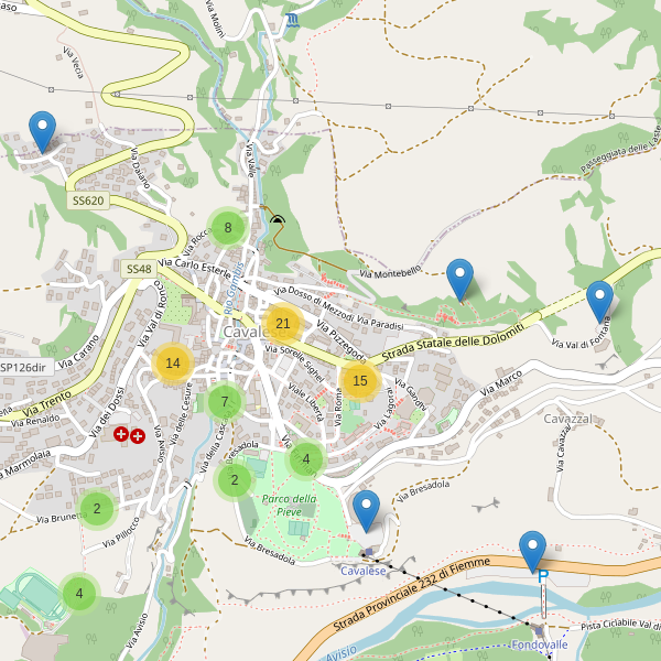 Thumbnail mappa parcheggi di Cavalese