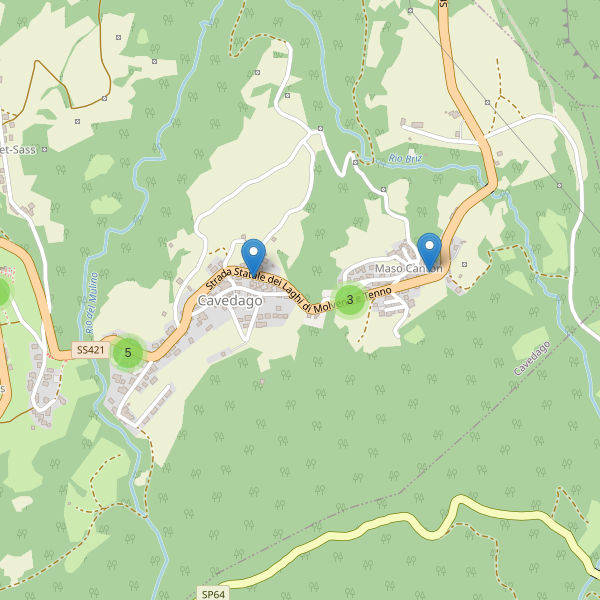 Thumbnail mappa parcheggi di Cavedago