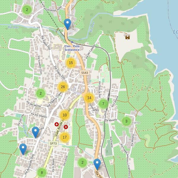 Thumbnail mappa parcheggi di Cles