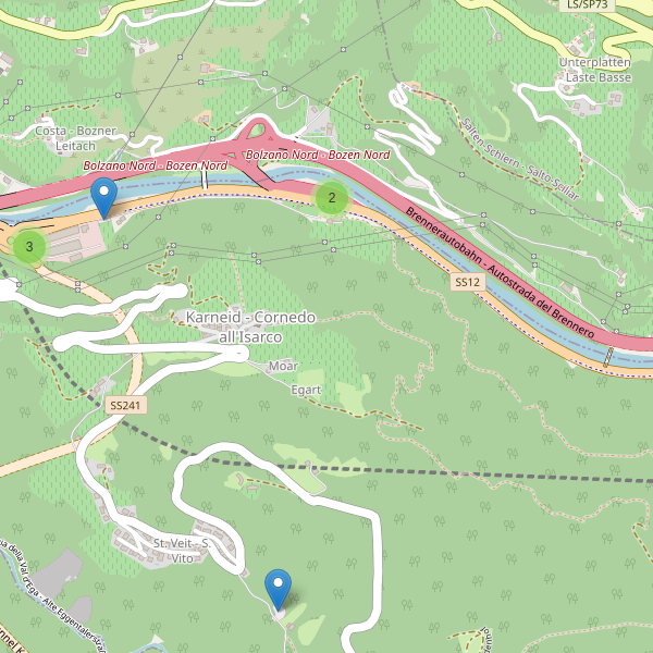Thumbnail mappa parcheggi di Cornedo all'Isarco