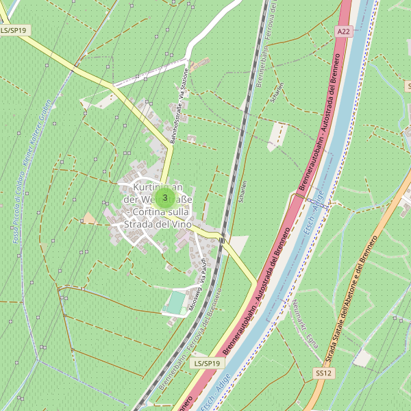 Thumbnail mappa parcheggi di Cortina sulla strada del vino