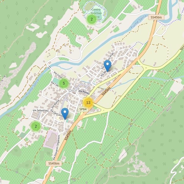 Thumbnail mappa parcheggi di Dro