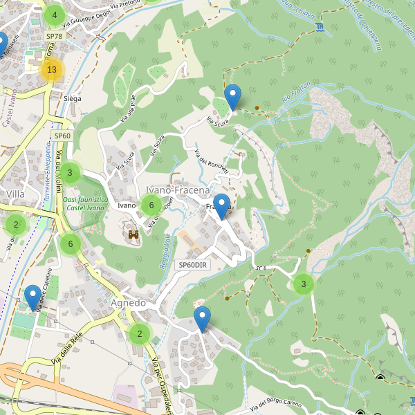 Thumbnail mappa parcheggi di Ivano-Fracena