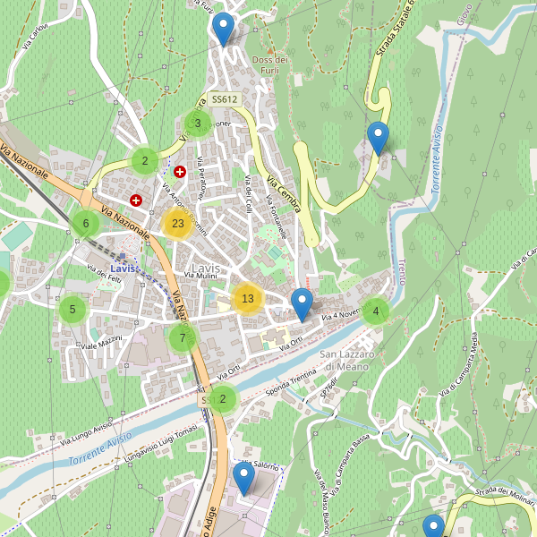 Thumbnail mappa parcheggi di Lavis