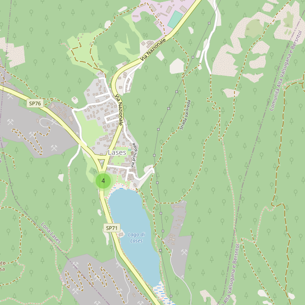 Thumbnail mappa parcheggi di Lona-Lases