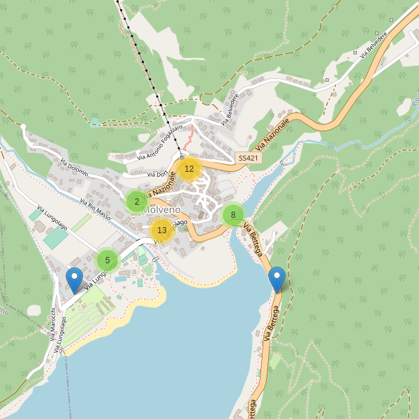 Thumbnail mappa parcheggi di Molveno