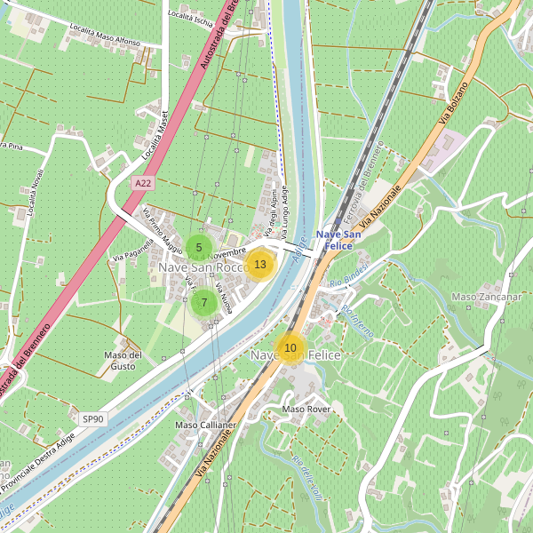Thumbnail mappa parcheggi di Nave San Rocco