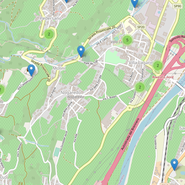Thumbnail mappa parcheggi di Nogaredo