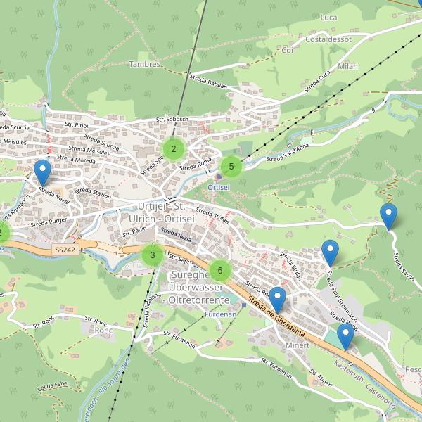 Thumbnail mappa parcheggi di Ortisei