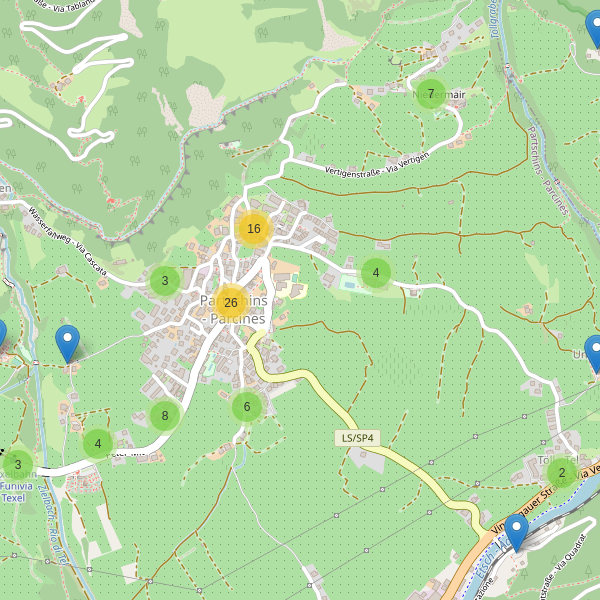 Thumbnail mappa parcheggi di Parcines