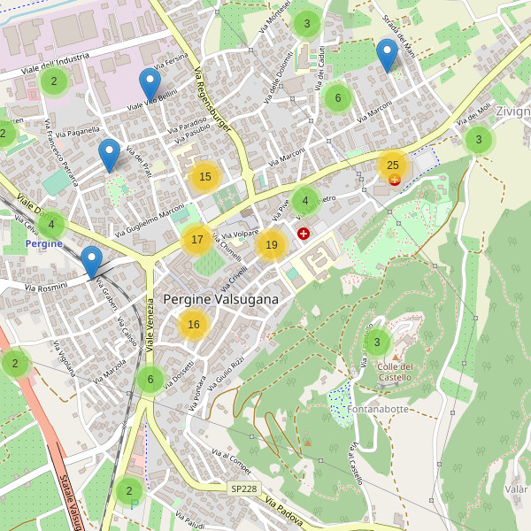 Thumbnail mappa parcheggi di Pergine Valsugana