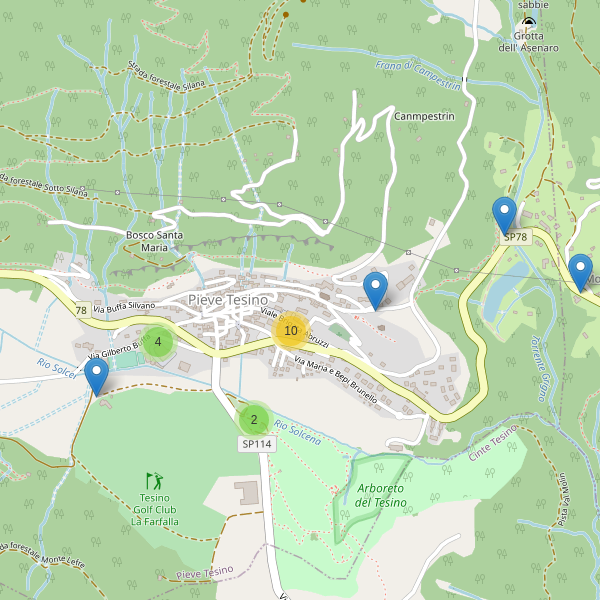 Thumbnail mappa parcheggi di Pieve Tesino