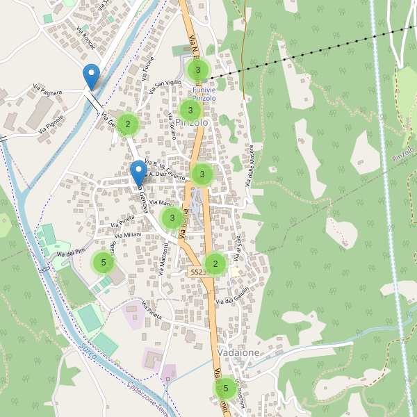 Thumbnail mappa parcheggi di Pinzolo