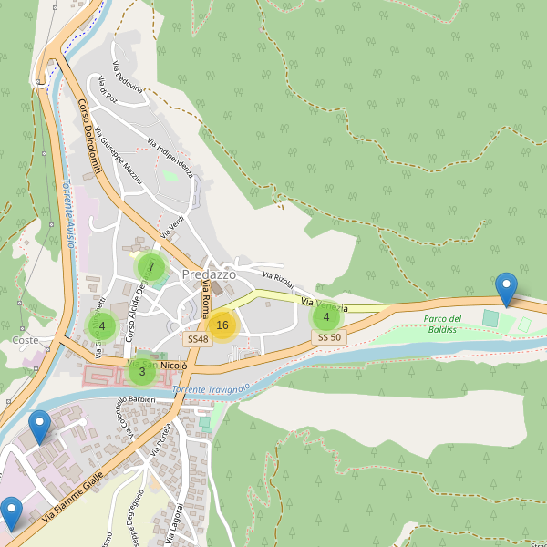 Thumbnail mappa parcheggi di Predazzo