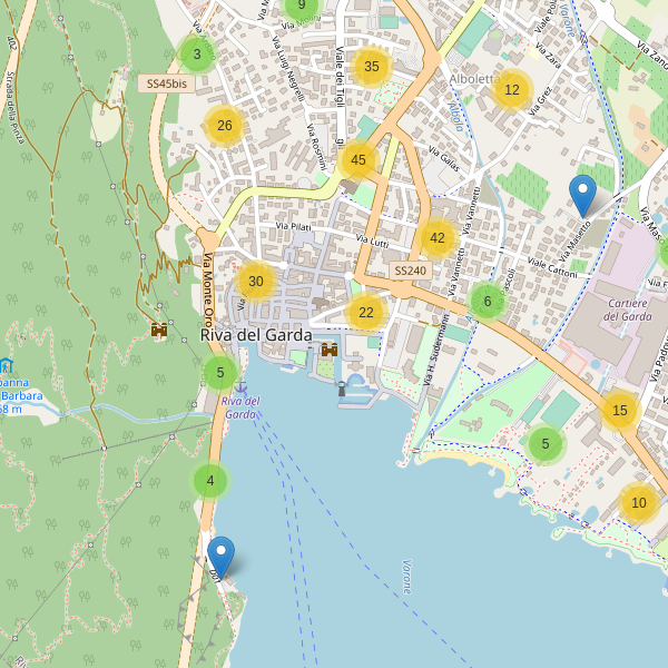 Thumbnail mappa parcheggi di Riva del Garda