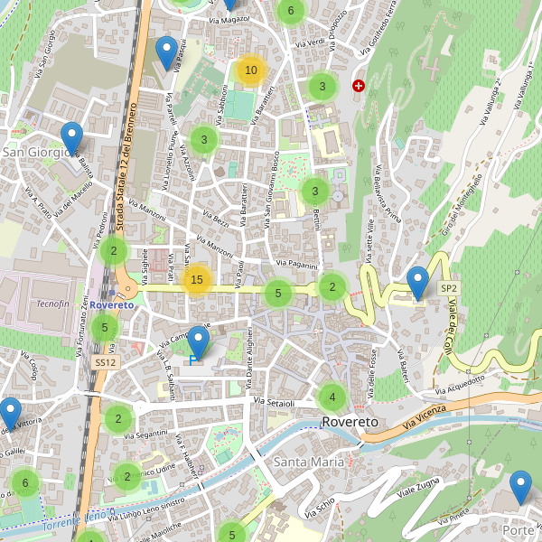 Thumbnail mappa parcheggi di Rovereto