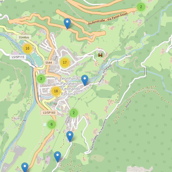 Thumbnail mappa parcheggi di San Leonardo in Passiria