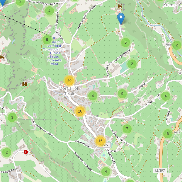 Thumbnail mappa parcheggi di Tirolo