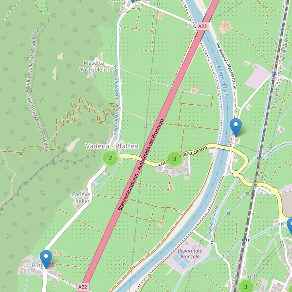 Thumbnail mappa parcheggi di Vadena