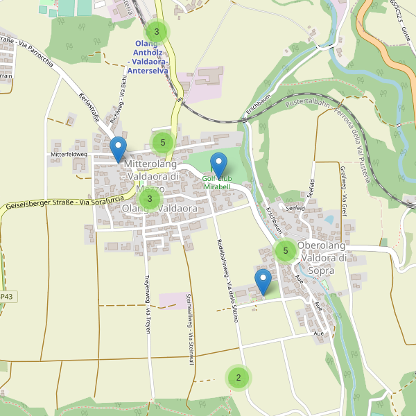 Thumbnail mappa parcheggi di Valdaora