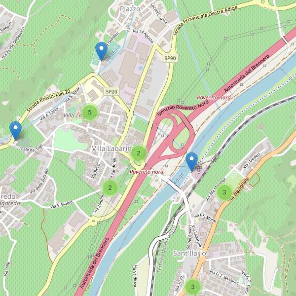 Thumbnail mappa parcheggi di Villa Lagarina