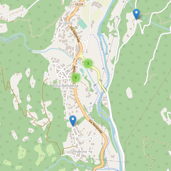 Thumbnail mappa parcheggi di Villa Rendena