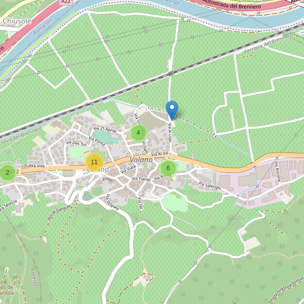 Thumbnail mappa parcheggi di Volano