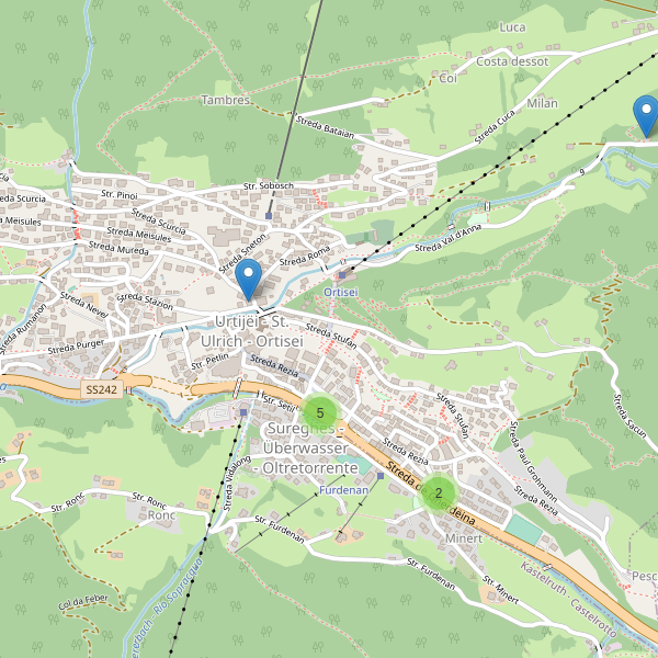 Thumbnail mappa ristoranti di Ortisei