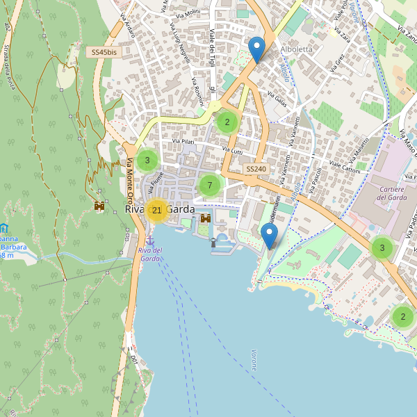 Thumbnail mappa ristoranti di Riva del Garda