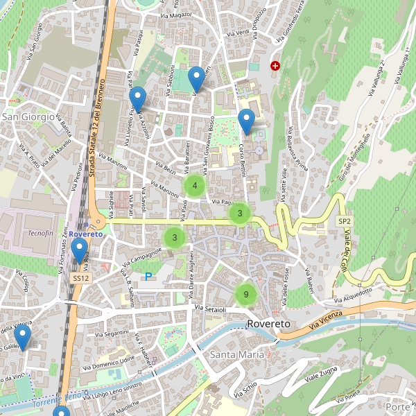 Thumbnail mappa ristoranti di Rovereto