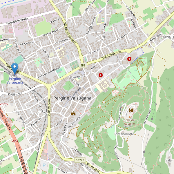 Thumbnail mappa stazioni di Pergine Valsugana