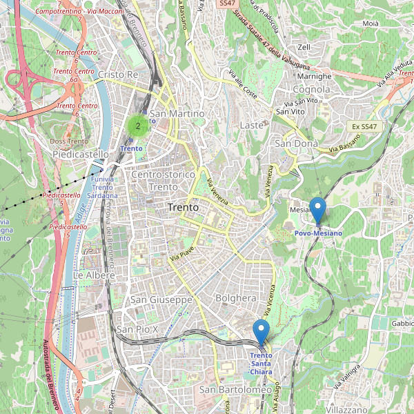 Thumbnail mappa stazioni di Trento