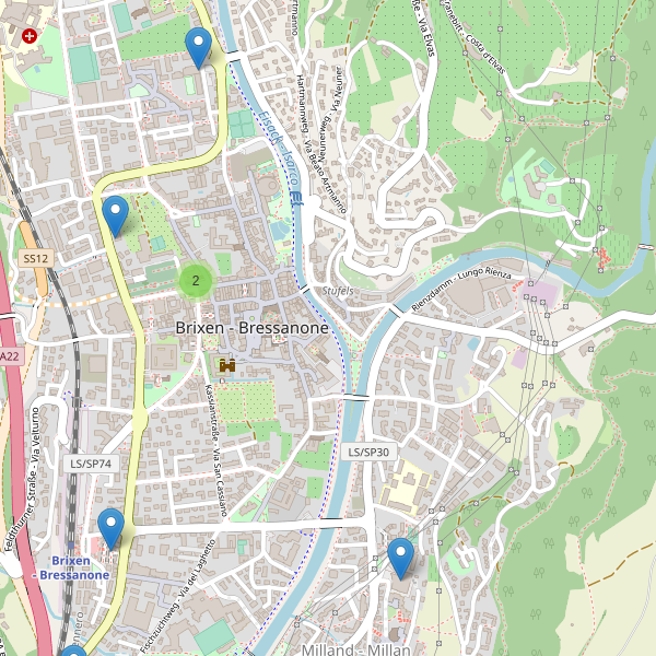 Thumbnail mappa supermercati di Bressanone