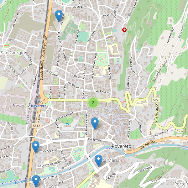 Thumbnail mappa supermercati di Rovereto