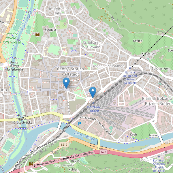 Thumbnail mappa taxi di Bolzano