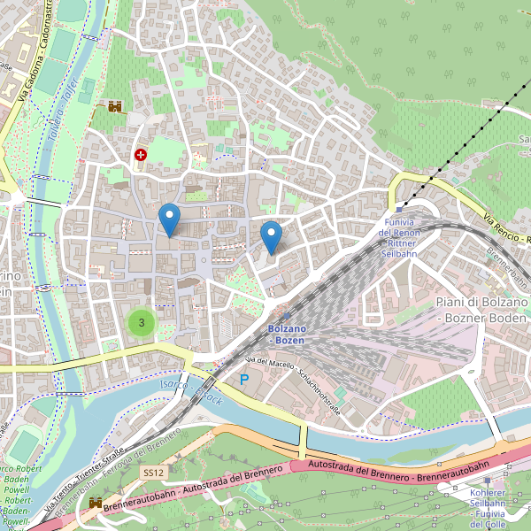 Thumbnail mappa teatri di Bolzano